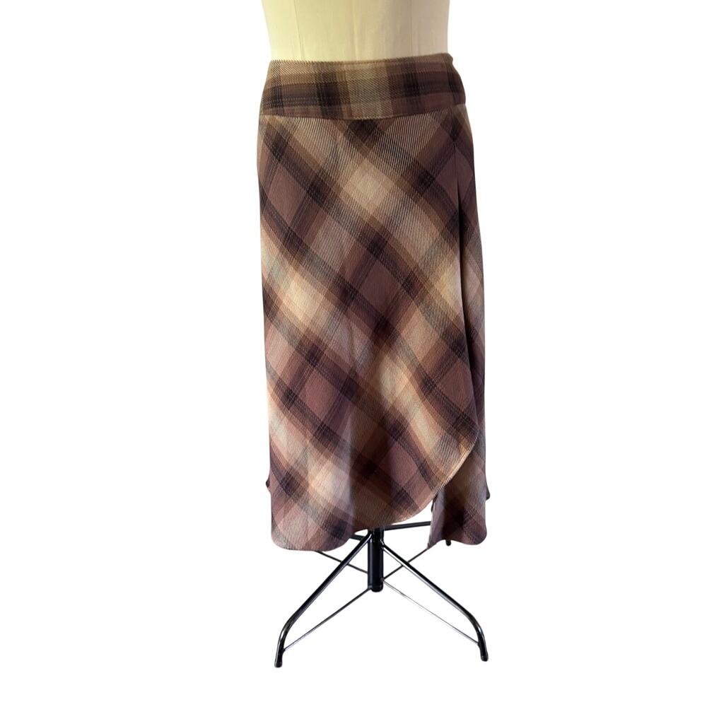 Brown Plaid Maxi Skirt Plus Size 16 Y2K 2000s Academia Clueless 90s Grunge